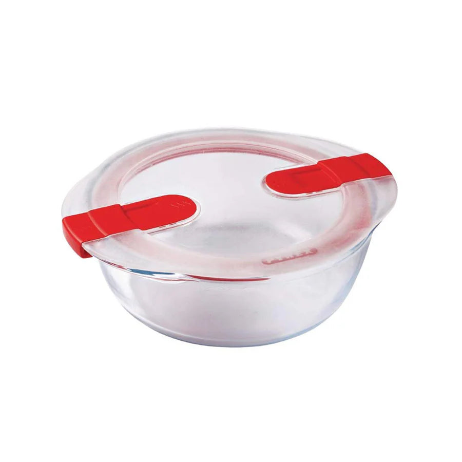 PYREX Cook & Heat Glass Round Dish With Lid 0.3L